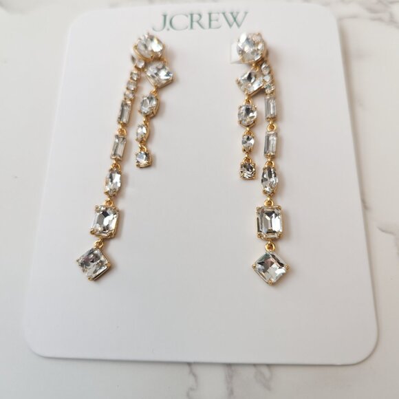 J.Crew Crystal Jacket Drop Earrings - Picture 7 of 7